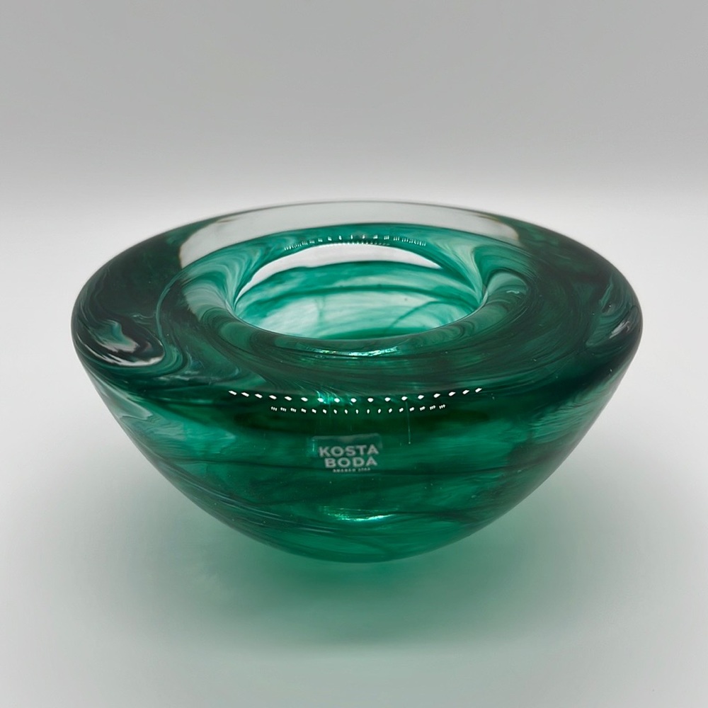 Green Kosta Boda Atoll Votive